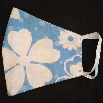 Floral Printed Sky Blue Face Mask Profile Picture