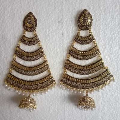 Oxidised Gold Pyramid Dangler Jhumka Earring Profile Picture