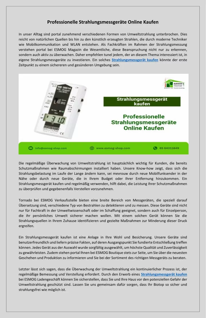 PPT - Überwachung von Umweltstrahlung Kaufen Sie Strahlungsmessgeräte PowerPoint Presentation - ID:13111550