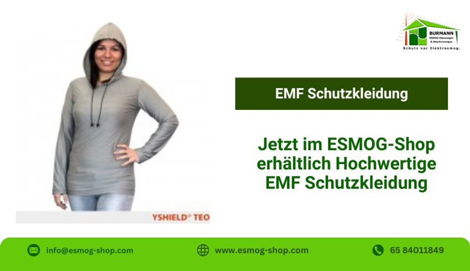 Jetzt im ESMOG-Shop erhältlich Hochwertige EMF Schutzkleidung