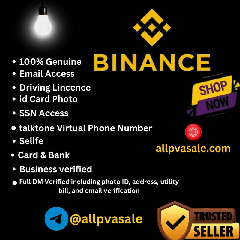 Buy Verified Binance Account - Id & Face Verified Account